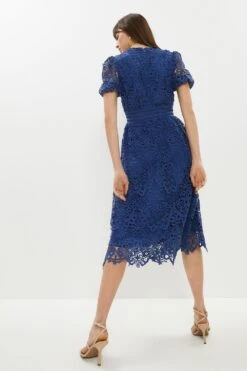 Coast Lace V Neck Midi Dress 6 Coast Lace V Neck Midi Dress -Coast acc00207 blue xl 2