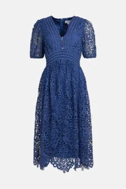 Coast Lace V Neck Midi Dress 7 Coast Lace V Neck Midi Dress -Coast acc00207 blue xl 3