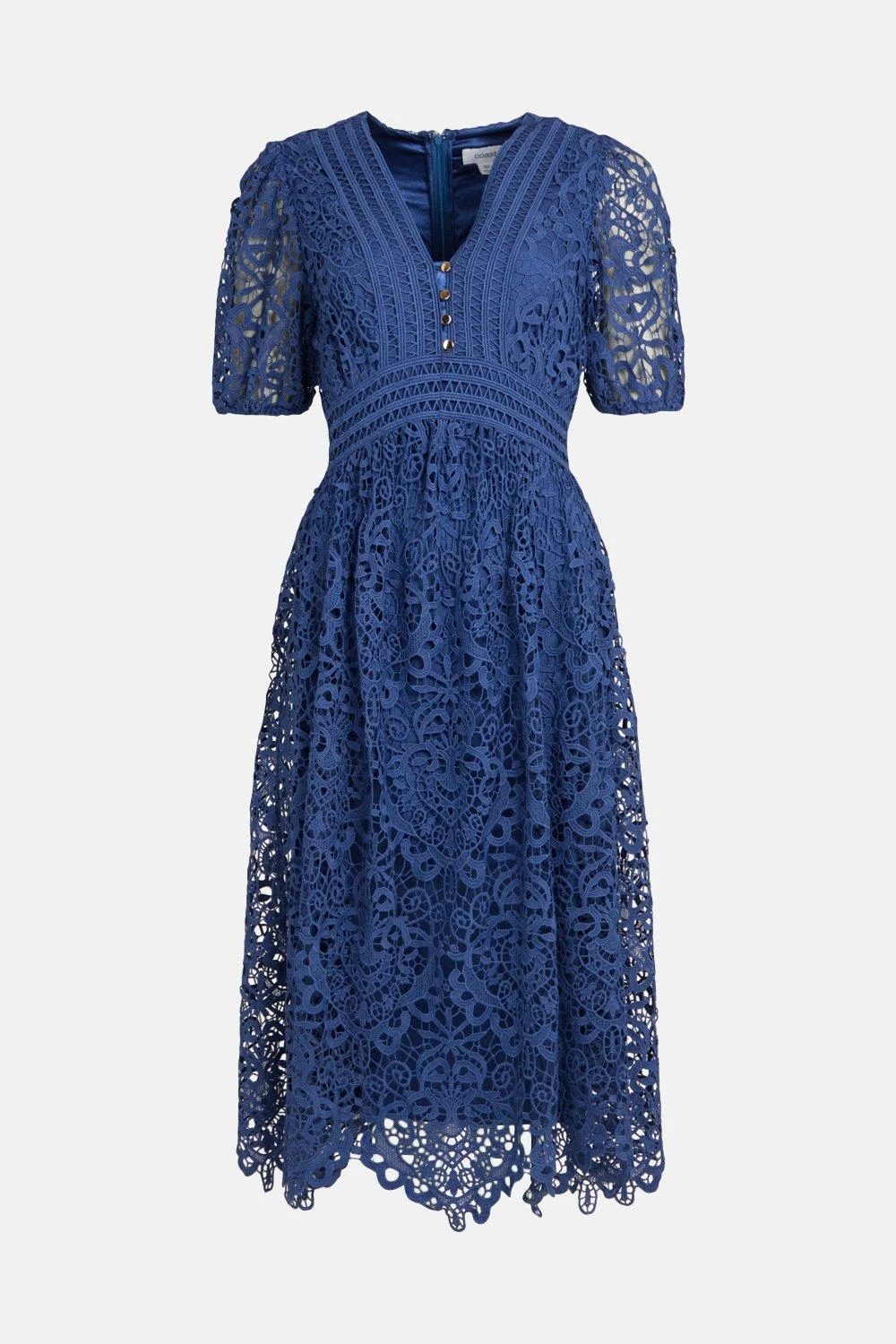 Coast Lace V Neck Midi Dress 4 Coast Lace V Neck Midi Dress - Image 4