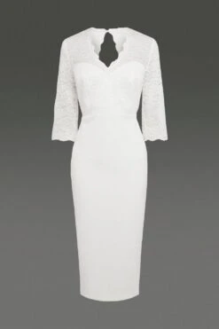 Coast Premium Lace Bodice Midi Dress 8 Coast Premium Lace Bodice Midi Dress -Coast acc01066 ivory xl 3