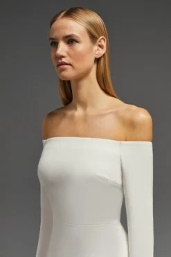 Coast Bardot Maxi Long Sleeve Dress -Coast acc02925 ivory xl 4 scaled