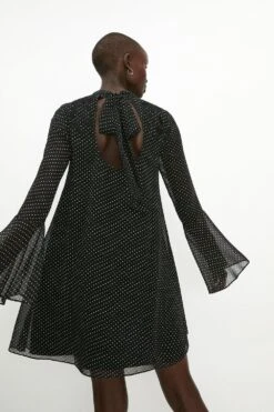 Coast Embroidered Spot Smock Dress -Coast acc03209 black xl 2