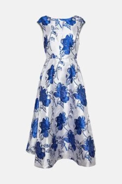 Coast Premium Jacquard Midaxi Dress -Coast acc03322 blue xl 3