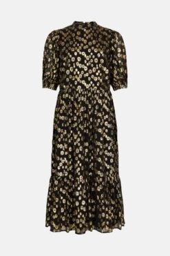 Coast Premium Gold Fleck Button Back Midi Dress -Coast acc03456 black xl 3