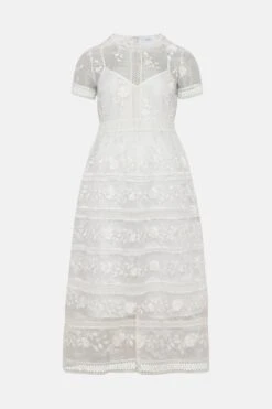 Coast Premium Embroidered Organza Midi Dress 8 Coast Premium Embroidered Organza Midi Dress -Coast acc03502 ivory xl 3