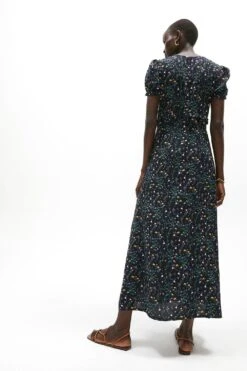 Coast Printed Dobby Button Tea Dress -Coast acc95313 black xl 2