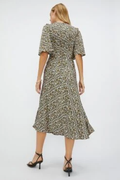 Coast V Neck Angel Sleeve Dress -Coast bcc00061 multi xl 2