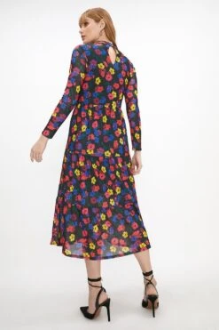 Coast Tiered Midi Dress 6 Coast Tiered Midi Dress -Coast bcc00184 black xl 2