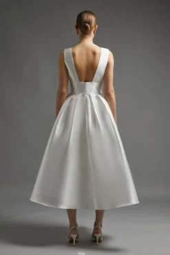 Coast Structured Deep V Full Midi Dress -Coast bcc00216 ivory xl 2 scaled