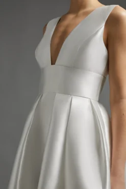 Coast Structured Deep V Full Midi Dress -Coast bcc00216 ivory xl 5 scaled