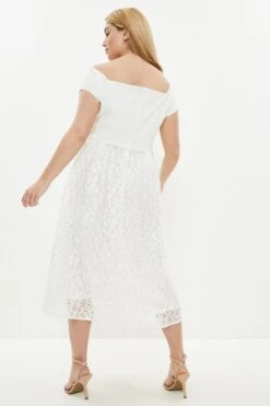Coast Plus Size Embroidered Midi Dress -Coast bcc00273 ivory xl 2
