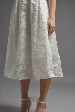 Coast High Low Clipped Jacquard Dress -Coast bcc00309 ivory xl 5 scaled