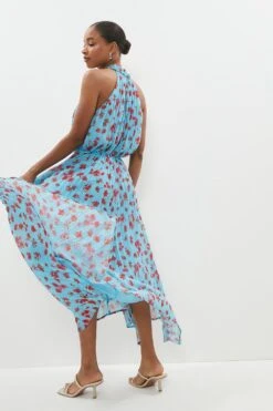 Coast Sleeveless Pleat Skirt Midaxi Dress -Coast bcc00563 blue xl 2