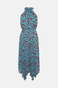 Coast Sleeveless Pleat Skirt Midaxi Dress -Coast bcc00563 blue xl 3