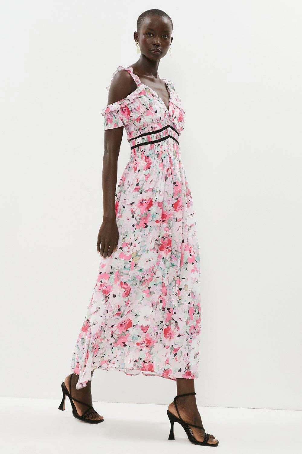 Coast Trim Insert Printed Cami Midi Dress 1 Coast Trim Insert Printed Cami Midi Dress