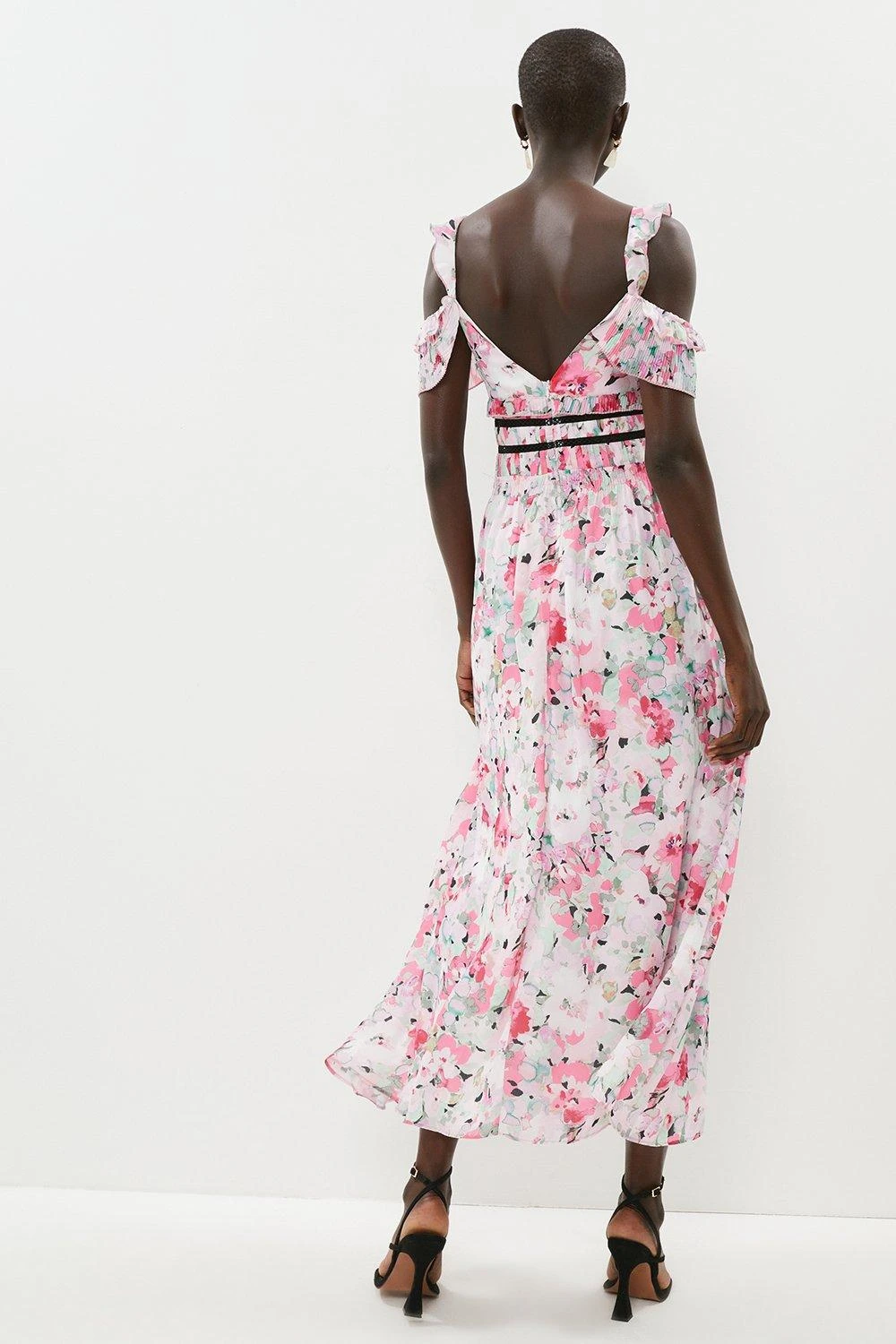 Coast Trim Insert Printed Cami Midi Dress 3 Coast Trim Insert Printed Cami Midi Dress - Image 3