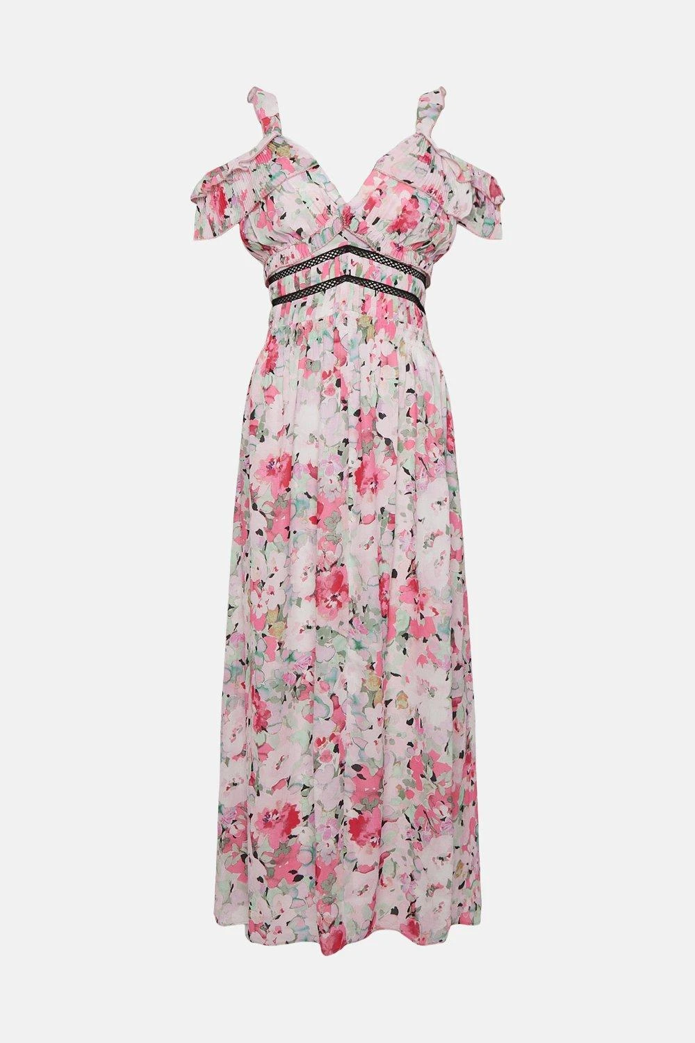 Coast Trim Insert Printed Cami Midi Dress 4 Coast Trim Insert Printed Cami Midi Dress - Image 4