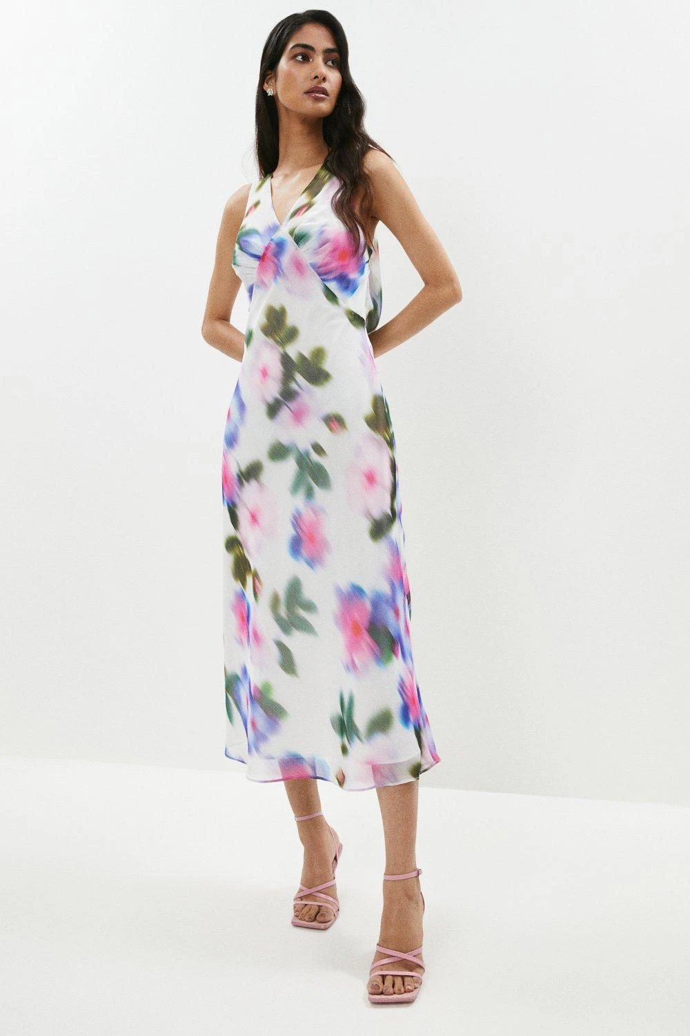 Coast Tie Back Detail Printed Slip Dress 1 Coast Tie Back Detail Printed Slip Dress