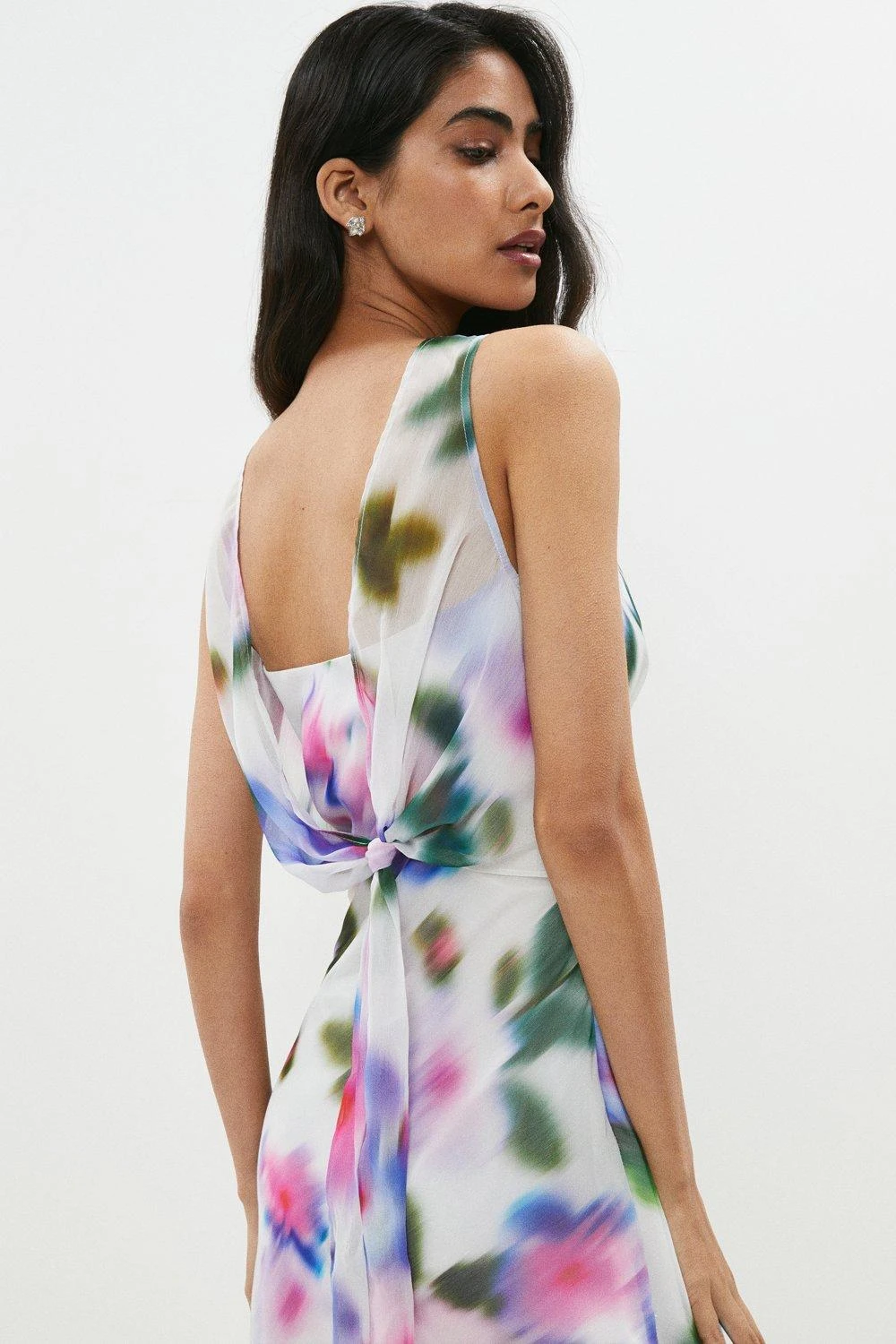 Coast Tie Back Detail Printed Slip Dress 2 Coast Tie Back Detail Printed Slip Dress - Image 2