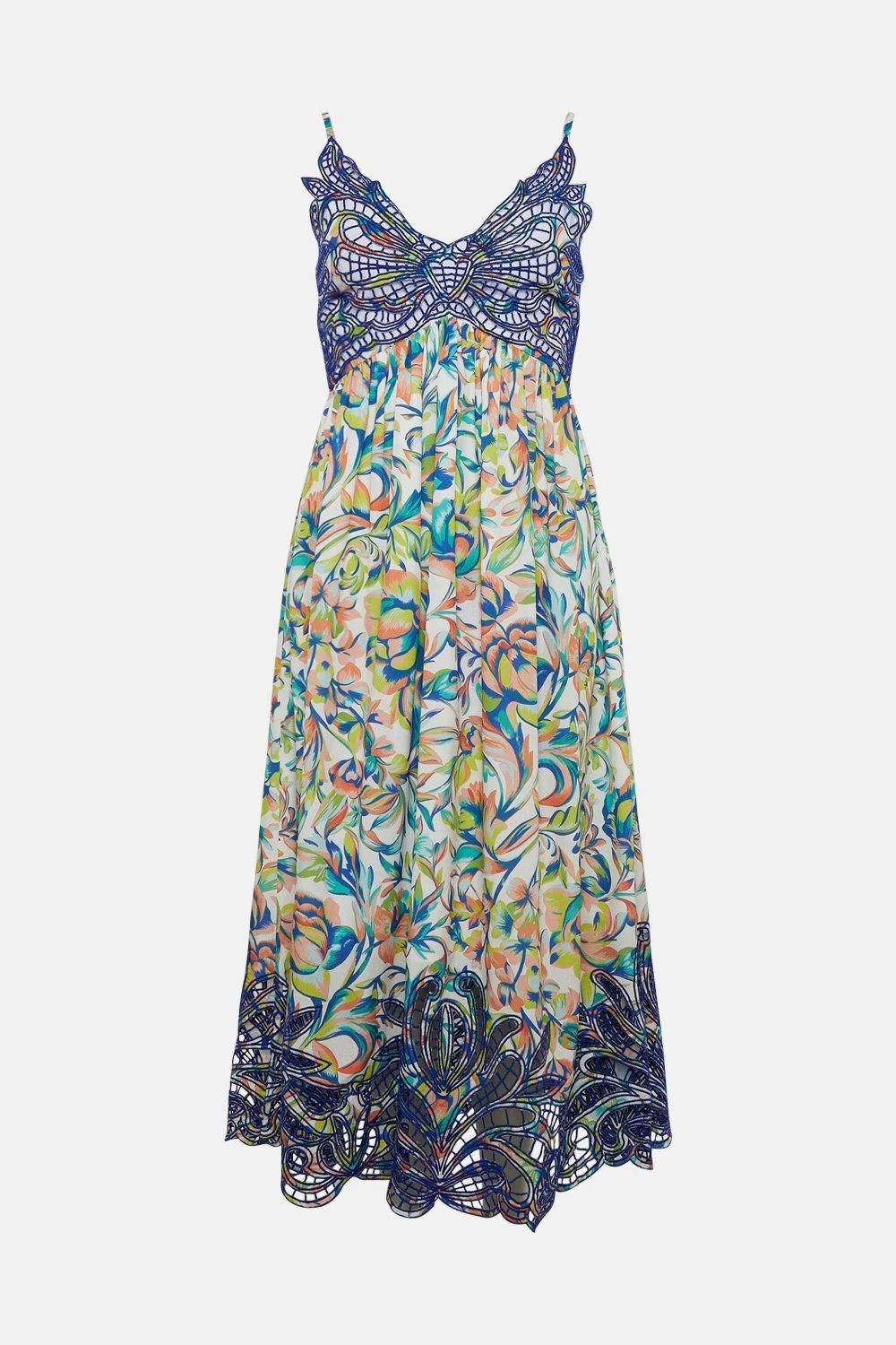 Coast Alexandra Farmer Embroidered Lace Printed Swing 4 Coast Alexandra Farmer Embroidered Lace Printed Swing - Image 4