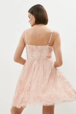 Coast Premium Beaded Fit And Flare Mini Dress 6 Coast Premium Beaded Fit And Flare Mini Dress -Coast bcc00966 blush xl 2