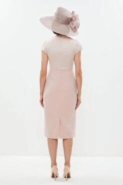 Coast Premium Satin Bodice Cap Sleeve Pencil Dress -Coast bcc01035 blush xl 2