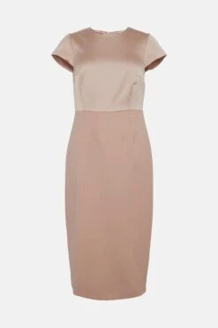 Coast Premium Satin Bodice Cap Sleeve Pencil Dress -Coast bcc01035 blush xl 3