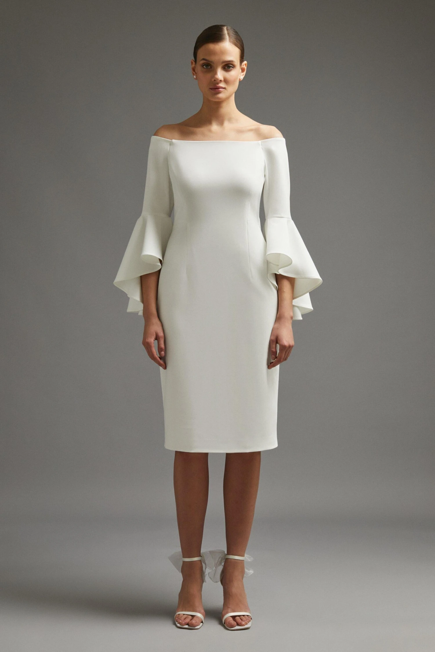 Coast Ruffle Sleeve Column Dress 1 Coast Ruffle Sleeve Column Dress