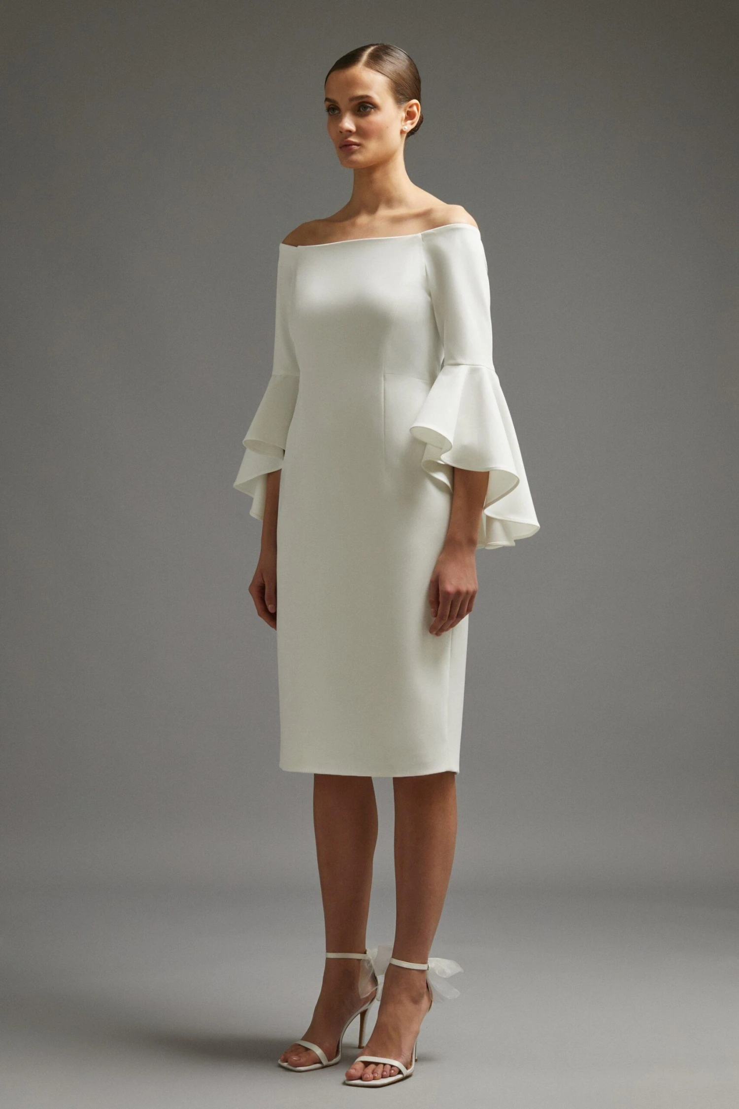 Coast Ruffle Sleeve Column Dress 2 Coast Ruffle Sleeve Column Dress - Image 2