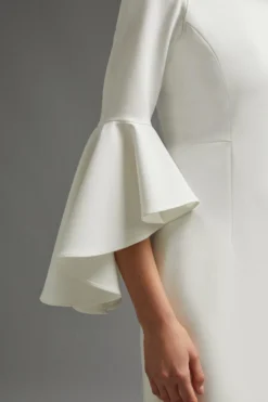 Coast Ruffle Sleeve Column Dress 9 Coast Ruffle Sleeve Column Dress -Coast bcc01127 ivory xl 5 scaled