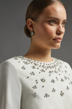 Coast Premium Embellished Pencil Dress 21 Coast Premium Embellished Pencil Dress -Coast bcc01188 ivory xl 6 scaled