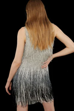 Coast Premium Rainbow Embellished Fringe Mini Dress -Coast bcc01230 black xl 2 scaled