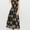 Coast Floral Jacquard Midi Dress