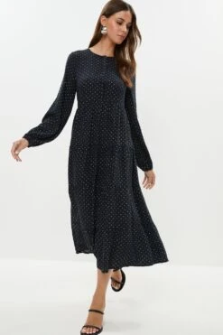 Coast Skinny Sleeve Tiered Skirt Midaxi Dress