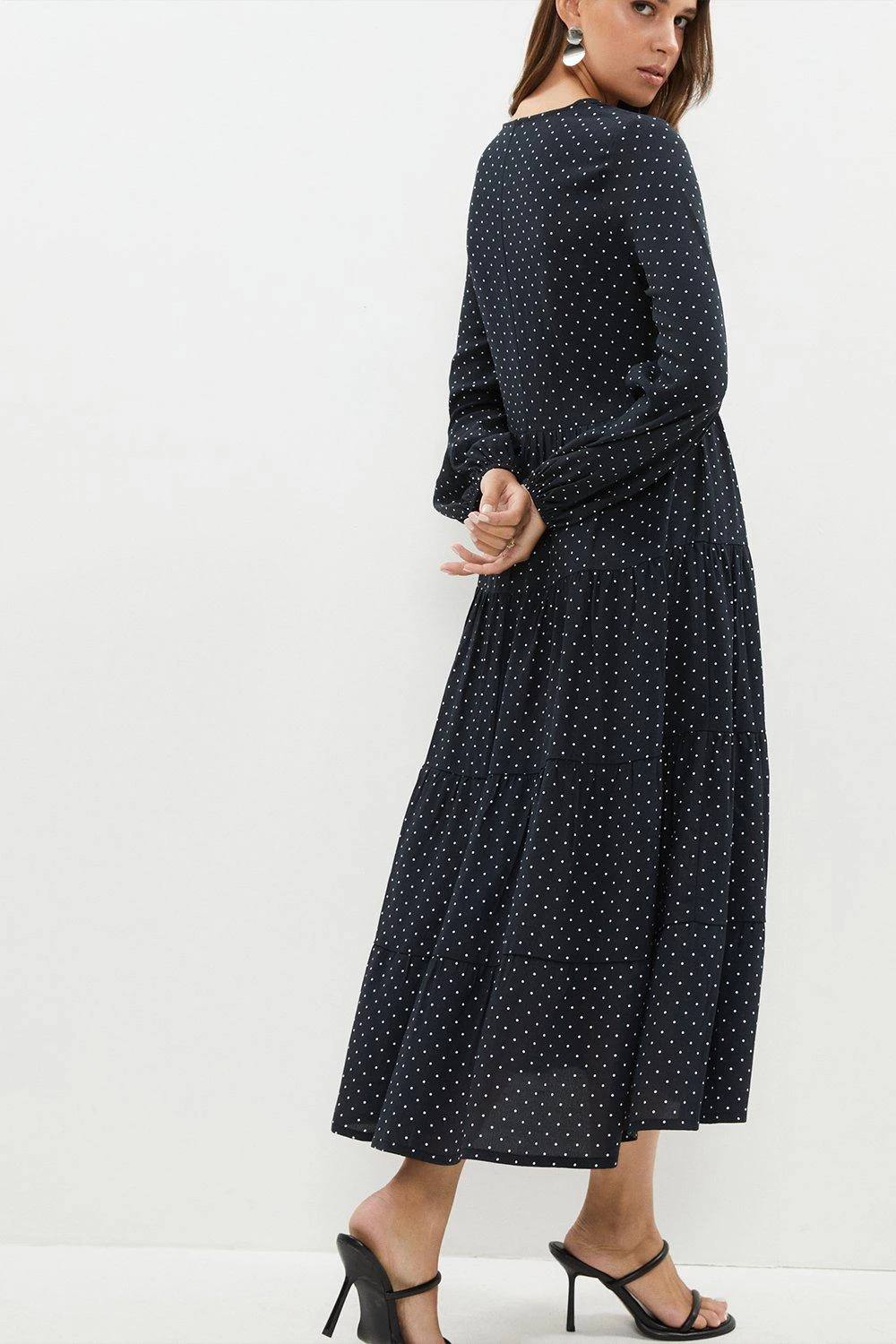 Coast Skinny Sleeve Tiered Skirt Midaxi Dress 3 Coast Skinny Sleeve Tiered Skirt Midaxi Dress - Image 3