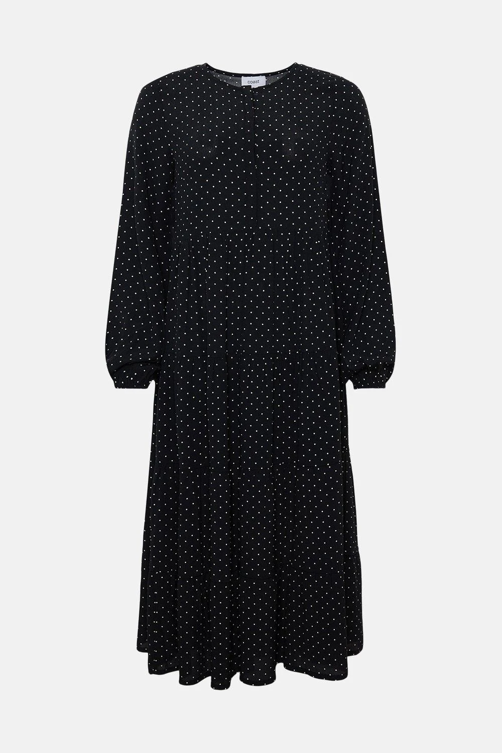 Coast Skinny Sleeve Tiered Skirt Midaxi Dress 4 Coast Skinny Sleeve Tiered Skirt Midaxi Dress - Image 4