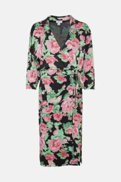 Coast Printed Tie Detail Bodycon Midi Dress 7 Coast Printed Tie Detail Bodycon Midi Dress -Coast bcc01309 black xl 3