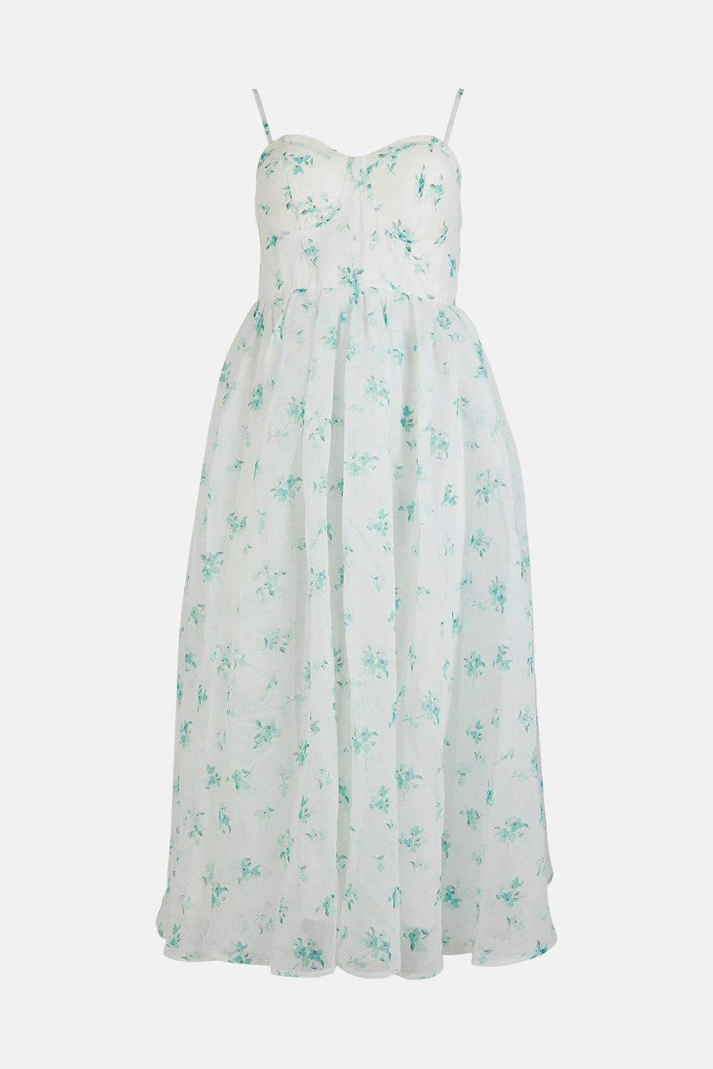 Coast Bustier Bodice Printed Midi Dress 4 Coast Bustier Bodice Printed Midi Dress - Image 4