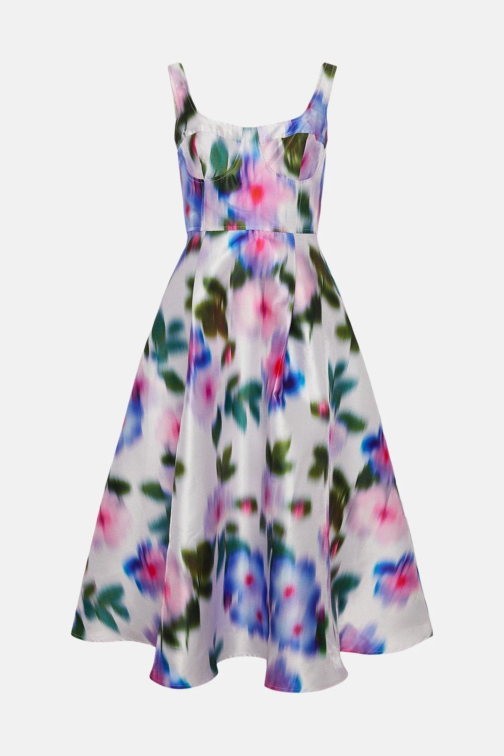 Coast Printed Fitted Bodice Full Midi Dress 4 Coast Printed Fitted Bodice Full Midi Dress - Image 4