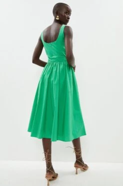 Coast Empire Seam Full Skirted Midi Dress -Coast bcc01444 bright20green xl 2