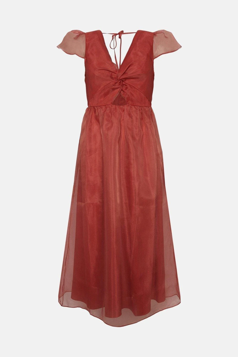 Coast Twist Front Organza Midi Dress 4 Coast Twist Front Organza Midi Dress - Image 4