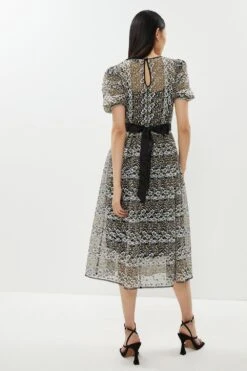 Coast Multicolour Floral Puff Sleeve Midi Dress -Coast bcc01623 multi xl 2