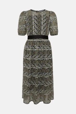 Coast Multicolour Floral Puff Sleeve Midi Dress -Coast bcc01623 multi xl 3