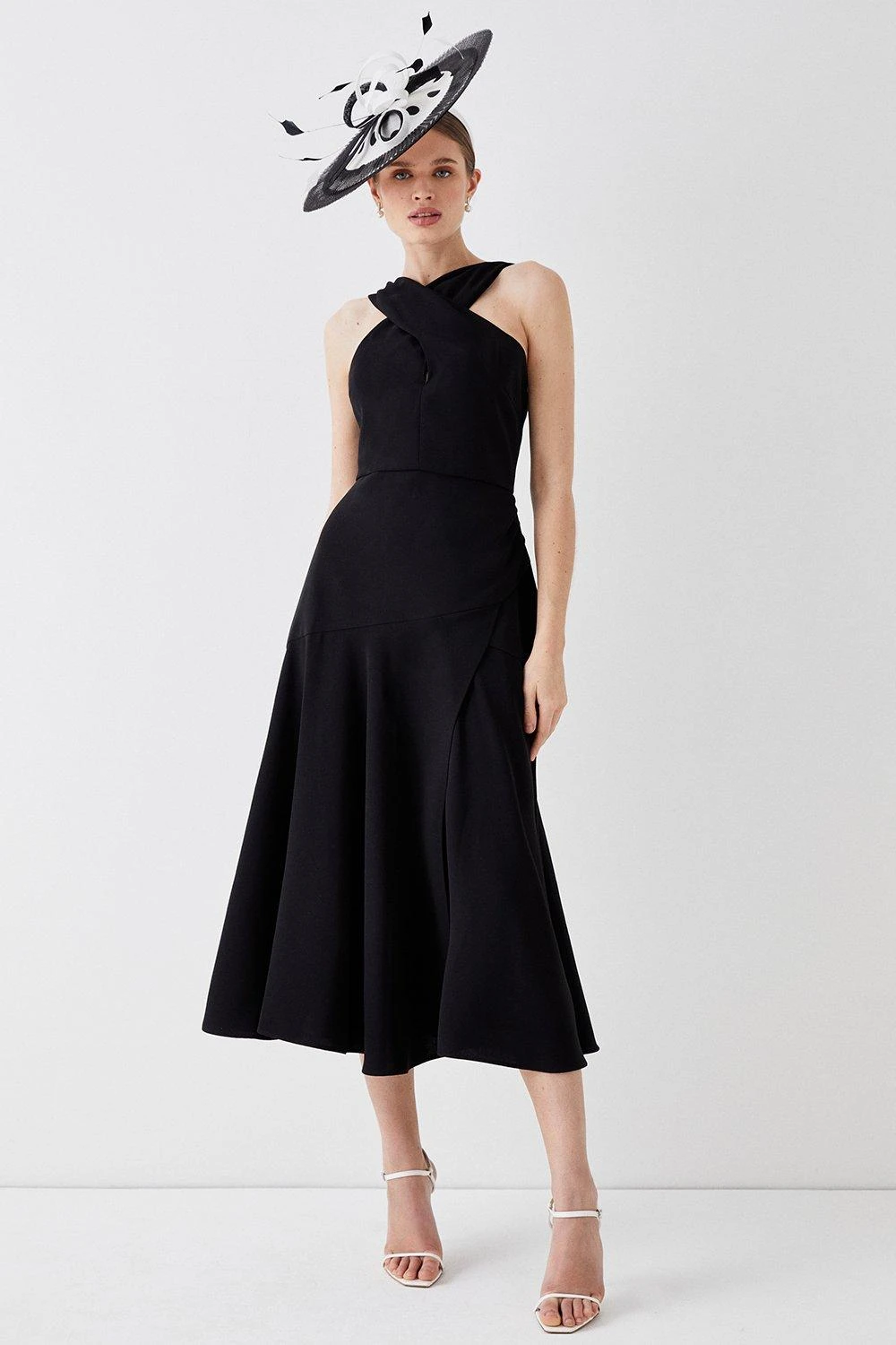 Coast Cross Front Flowing Skirt Midi Dress 1 Coast Cross Front Flowing Skirt Midi Dress