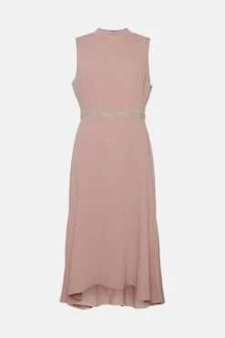 Coast Embellished Waist Flute Hem Midi Dress -Coast bcc01830 blush xl 3