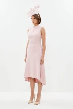 Coast Embellished Waist Flute Hem Midi Dress -Coast bcc01830 blush xl 4