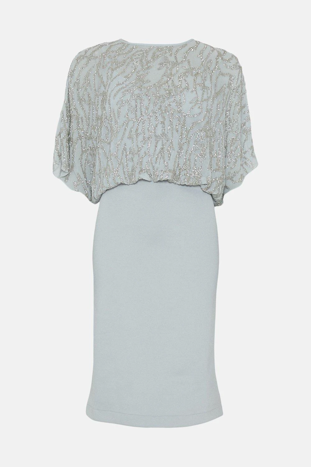 Coast Premium Embellished Cape Top Mini Dress 4 Coast Premium Embellished Cape Top Mini Dress - Image 4