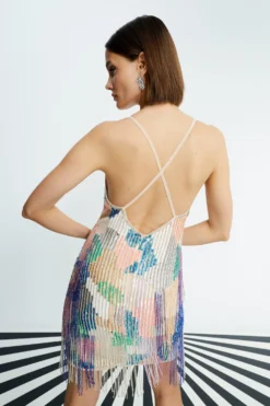 Coast Nick Grindrod Premium Fringed Bead Mini Dress -Coast bcc01901 multi xl 2 scaled