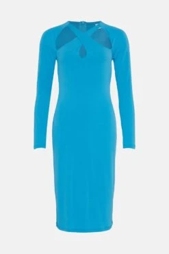 Coast Nick Grindrod Slinky Jersey Cold Shoulder Halter Neck Dress -Coast bcc01963 bright20blue xl 3