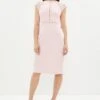 Coast Lace Trim Crepe Pencil Dress